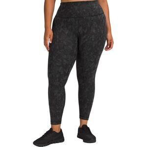 Lululemon Wunder Train High-Rise Tight Leggings Hideaway Camo Deep Coal Multi 20